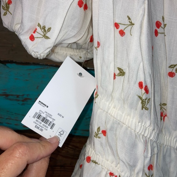 NWT SO Off The Shoulder Square Neck Crop M - Picture 6 of 8